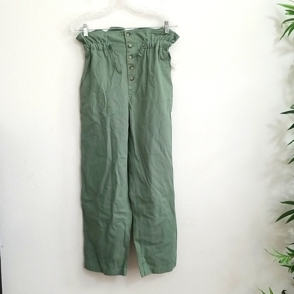 NWT Urban Outfitters High Waisted Paperbag Pants Small Petite - Picture 2 of 8